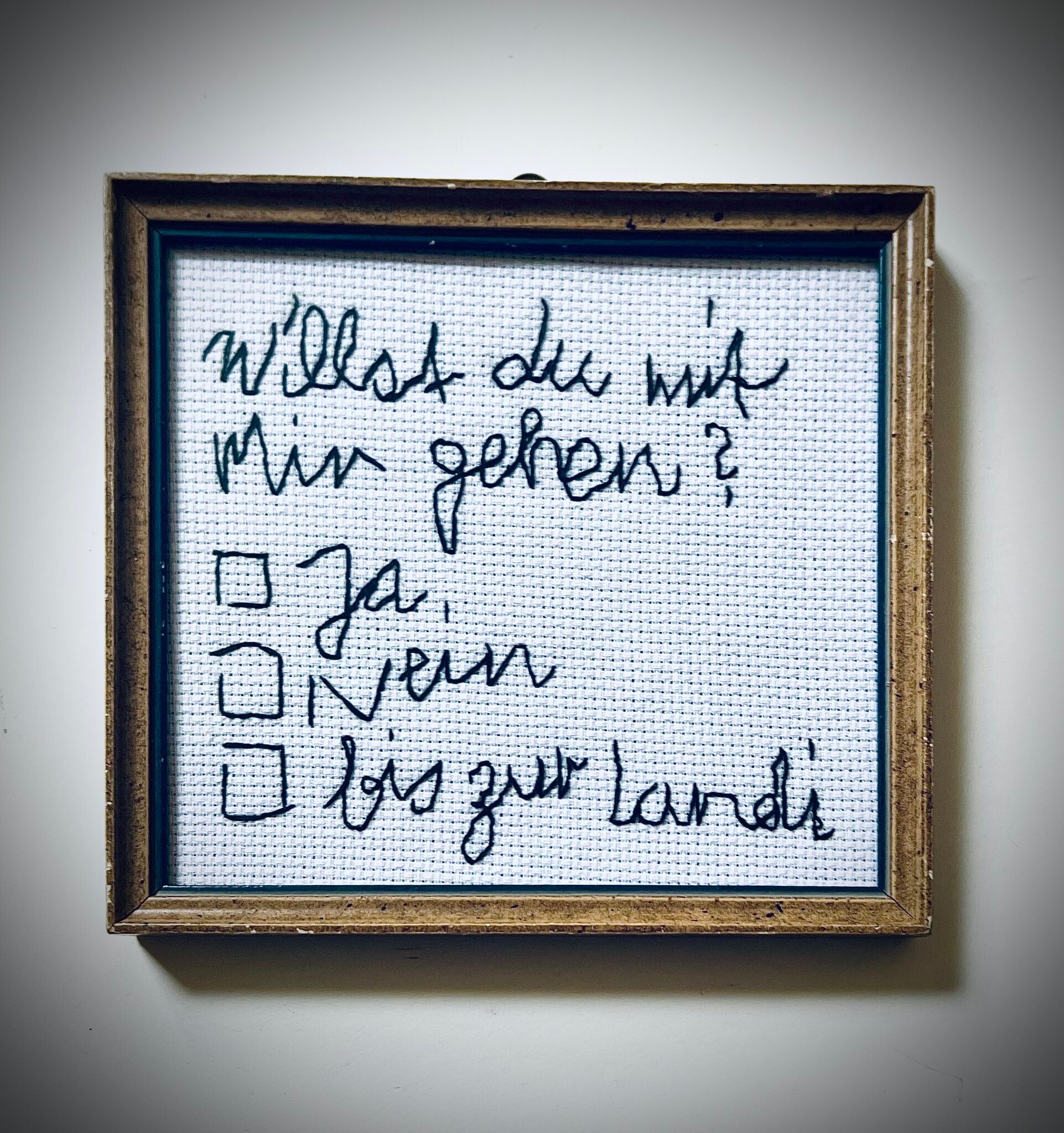 «Willst du mit mir gehen?»