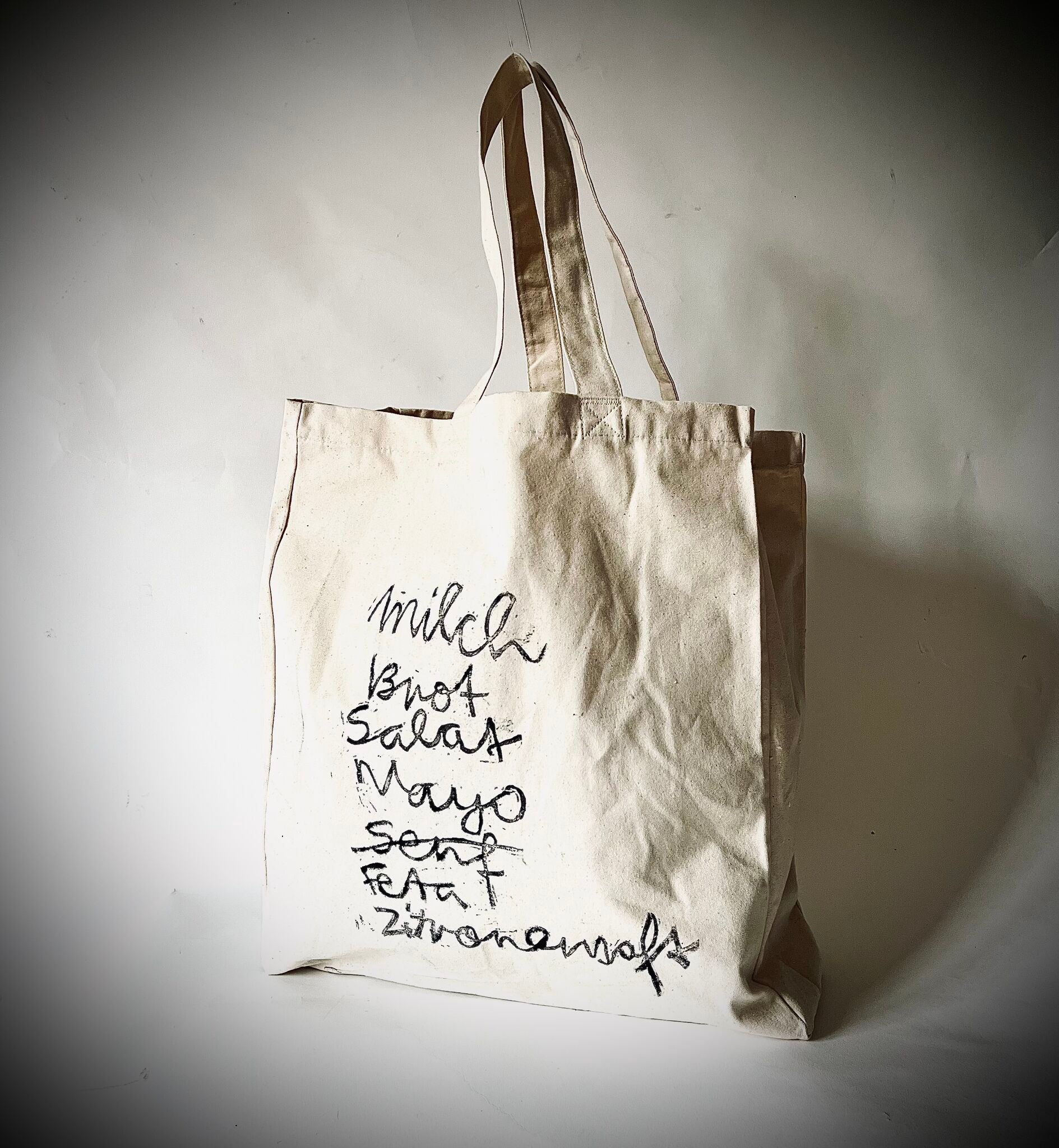 Stofftasche «Einkaufszettel»