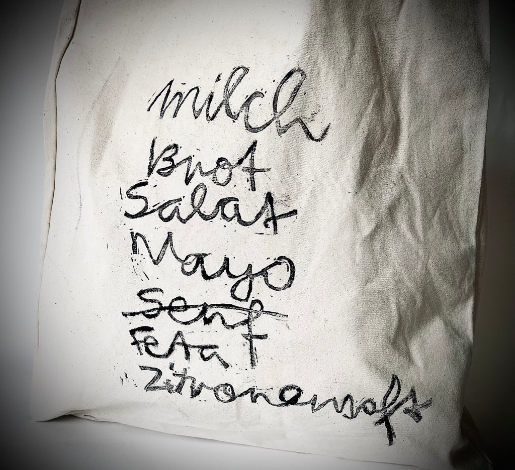 Stofftasche «Einkaufszettel»